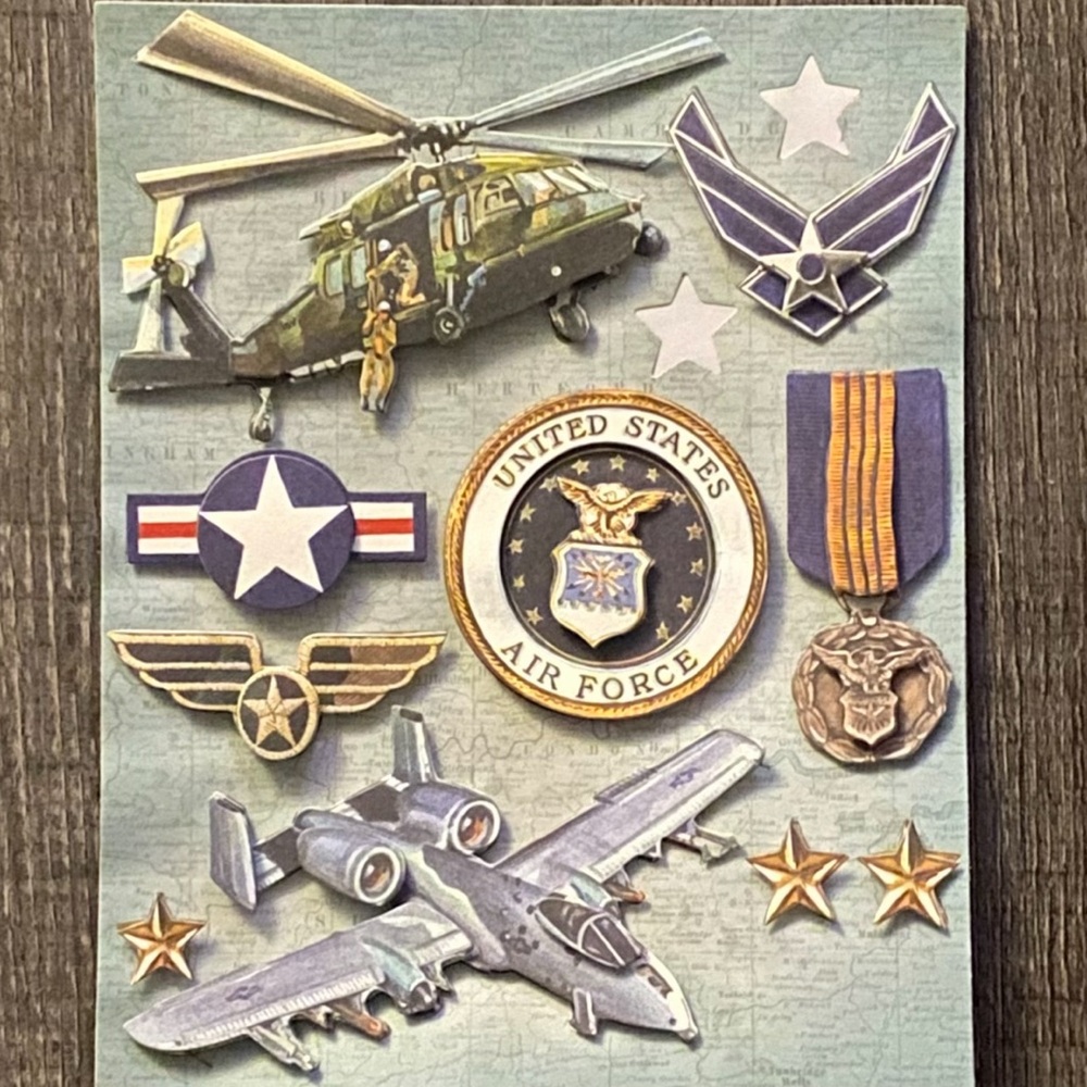 💞 New US Military Air Force Dimensional Scrapbook Stickers